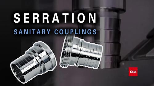 H11 Sanitary male RD thread coupling smooth and serration DIN11851